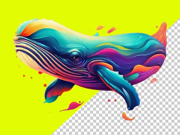 Psd of a whale on transparent background