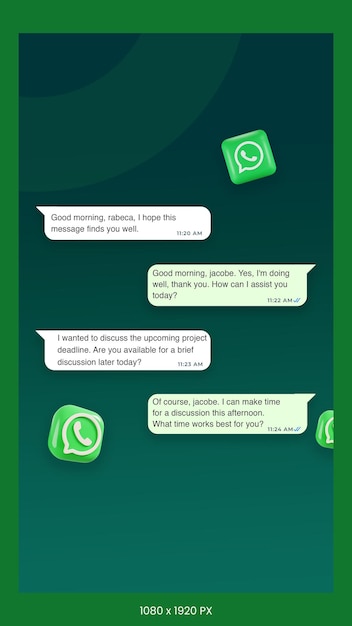 휴대 전화 모에 PSD WhatsApp 채팅 인터페이스 템플릿