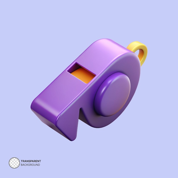 PSD psd whistle 3d icon illustration