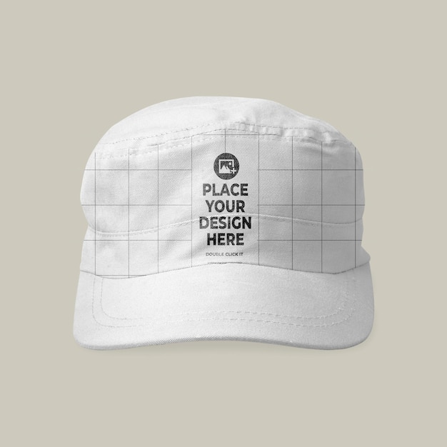 Psd white cap mockup