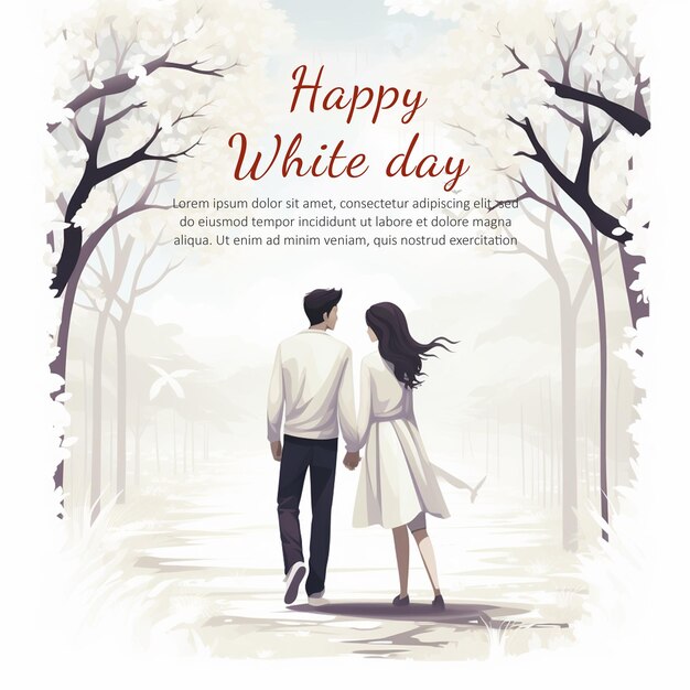 PSD psd white day poster banner