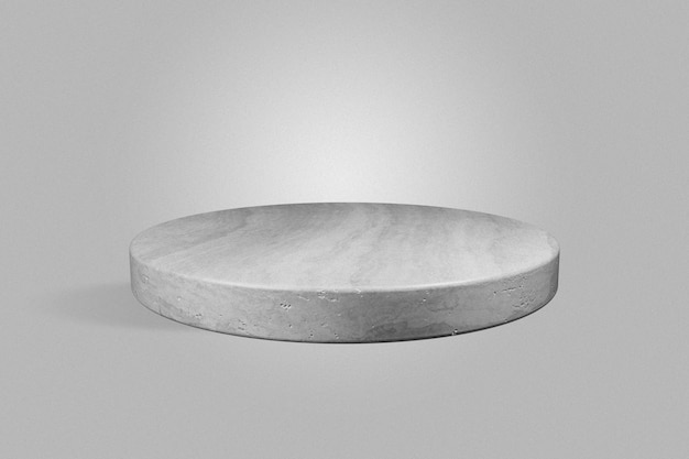 PSD White Elegant Podium Product with Transparent Background