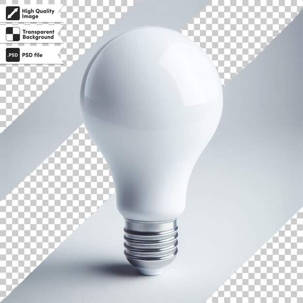 PSD psd white light bulb on transparent background