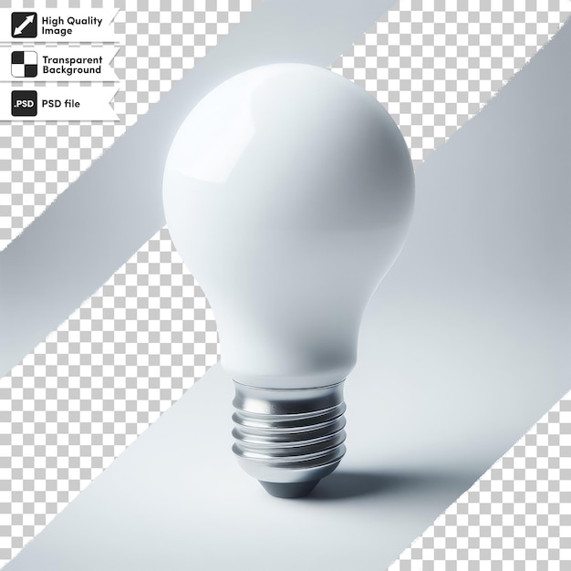 PSD psd white light bulb on transparent background