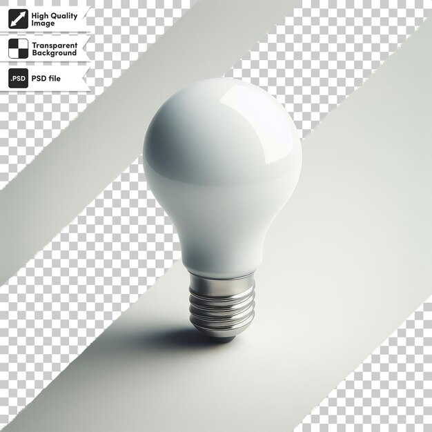 PSD psd white light bulb on transparent background