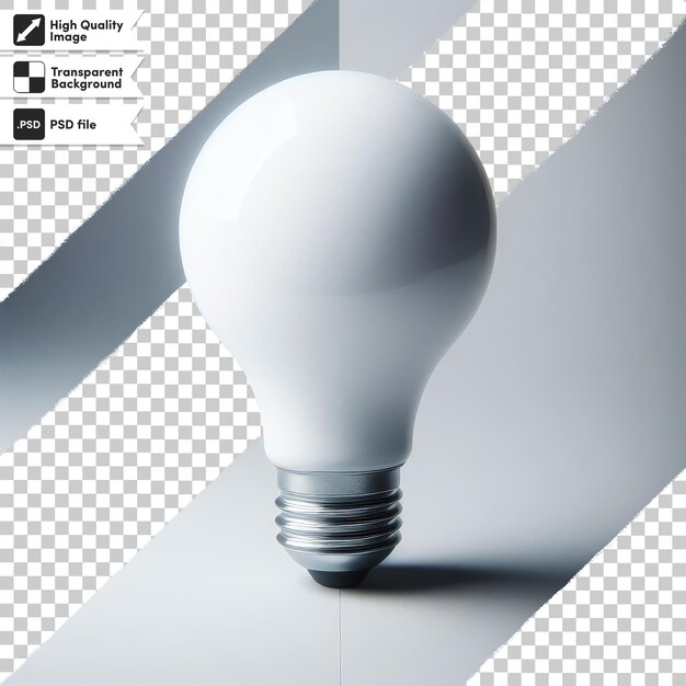 PSD psd white light bulb on transparent background