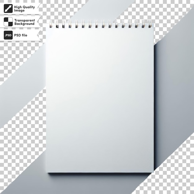 PSD psd white paper on transparent background with editable mask layer