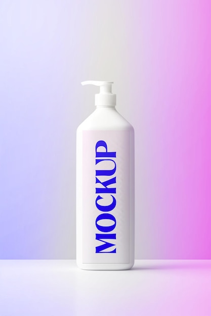 Psd white shampoo or conditioner bottle mockup