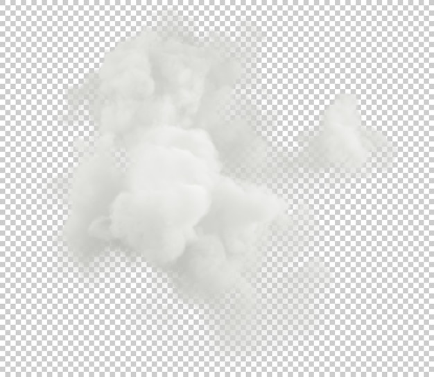 PSD psd white smooth realistic clouds free shapes isolated backgrounds 3d rendering