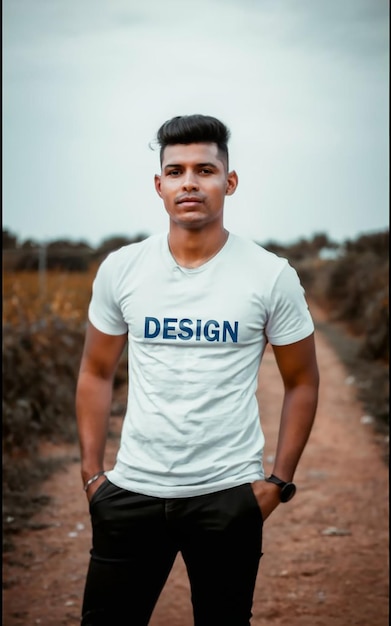 PSD psd white tshirt mockup