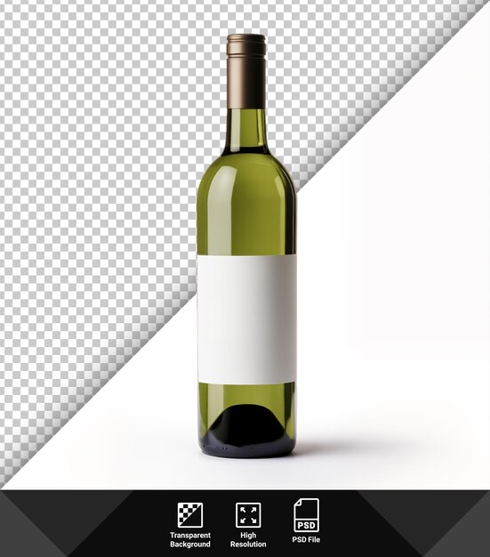 Psd white wine on transparent background