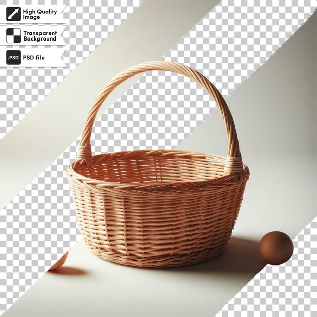 PSD psd wicker basket on transparent background