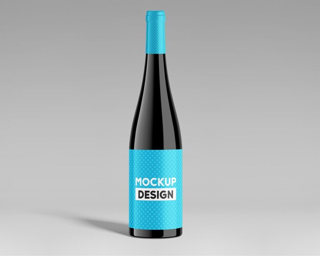 Psd wine bottle mockup