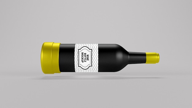 Psd wine bottle mockup