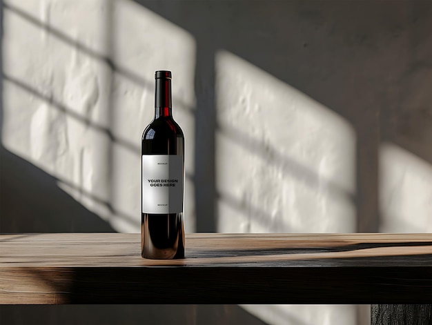 PSD psd wine label mockup editable premium and trendy