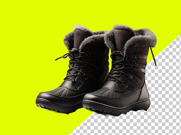 Psd of a winter shoes on a transparent background