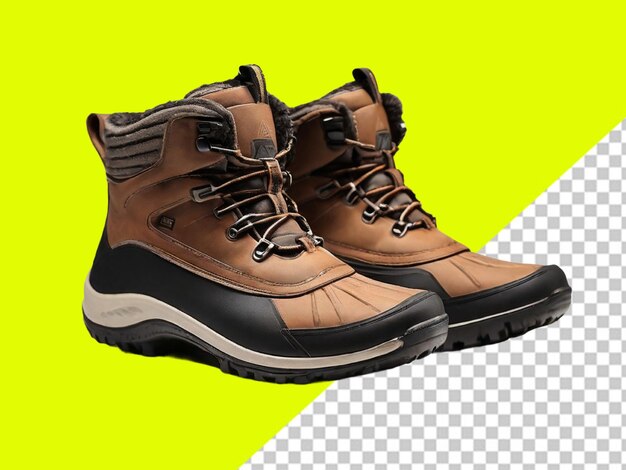 Psd of a winter shoes on a transparent background