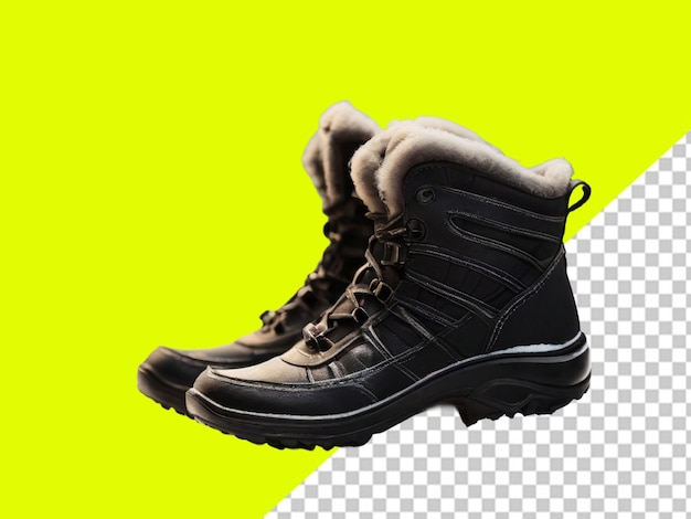 Psd of a winter shoes on a transparent background