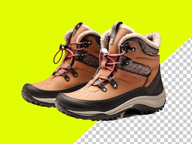 Psd of a winter shoes on a transparent background