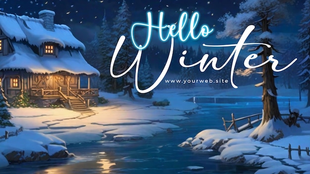 PSD psd winter verkoop banner ontwerp sjabloon