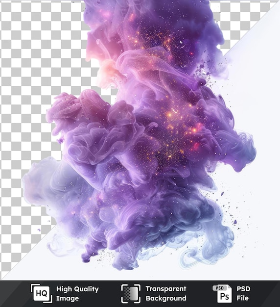 PSD psd with transparent glowing dust motes vector symbol ethereal float in the air