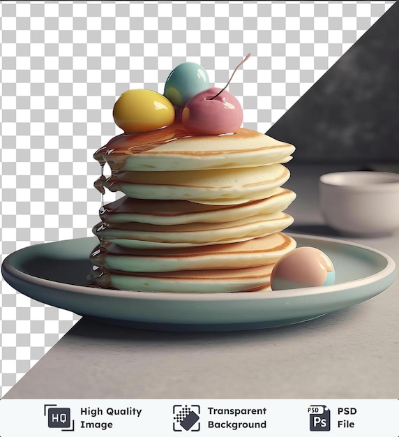 PSD psd with transparent pancake stack on a plate