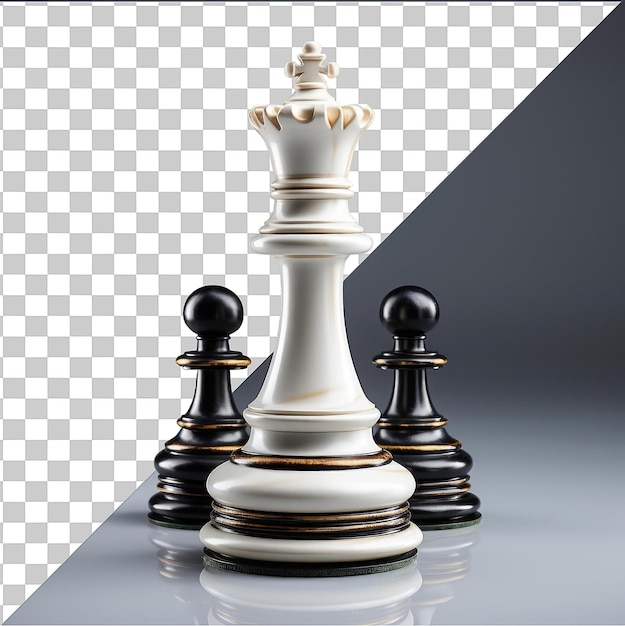 PSD psd with transparent realistic photographic chess player _ s chessboard the chess king