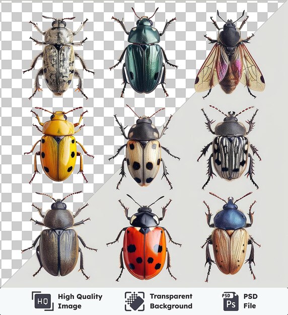 PSD psd with transparent realistic photographic entomologist_s insect collection