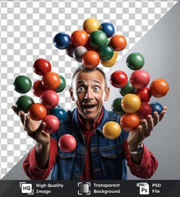 PSD psd with transparent realistic photographic juggler_s juggling pins
