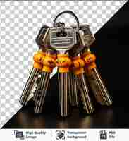 PSD psd with transparent realistic photographic locksmith_s key blanks