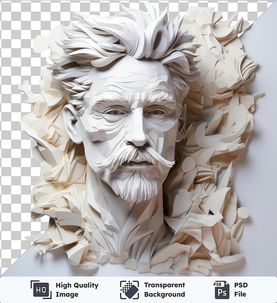 PSD psd with transparent realistic photographic sculptor _ s sculpture