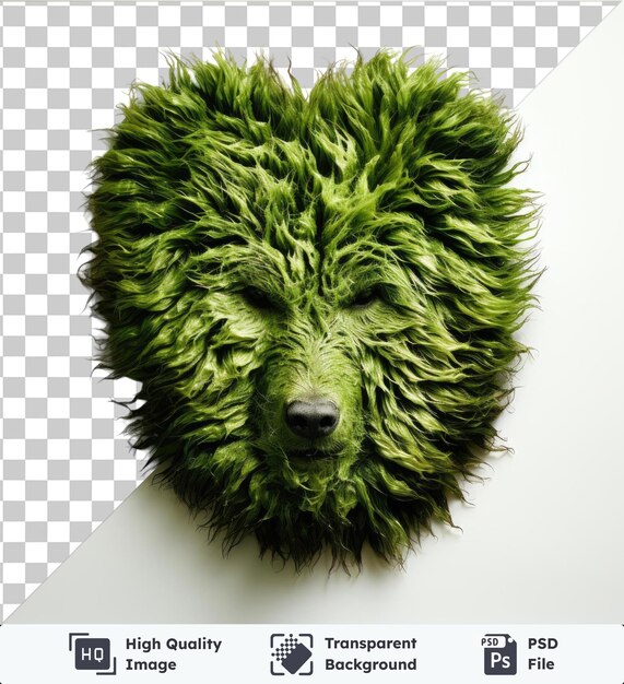 PSD psd con trasparente fotografico realistico zoologo _ s animali traccia un primo piano di un naso nero e occhio chiuso