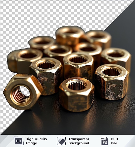 PSD psd with transparent small pile of metal nuts png clipart