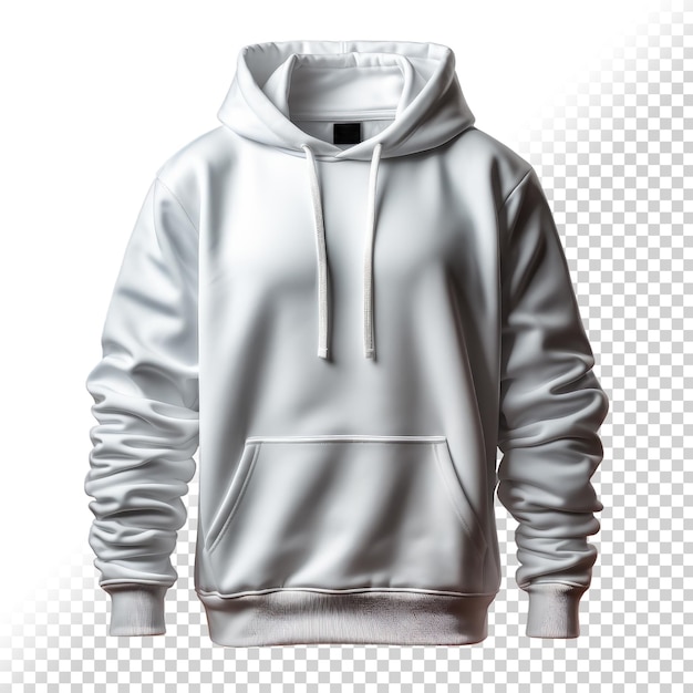 PSD witte hoodie geïsoleerd op de achtergrond