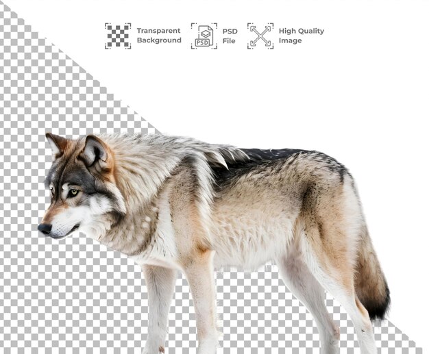 PSD psd: 透明な背景に孤立したオオカミ