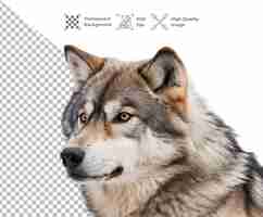 PSD psd wolf isolated on transparent background