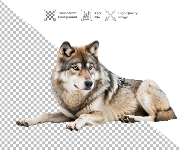 PSD psd wolf isolated on transparent background