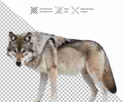 PSD psd wolf isolated on transparent background