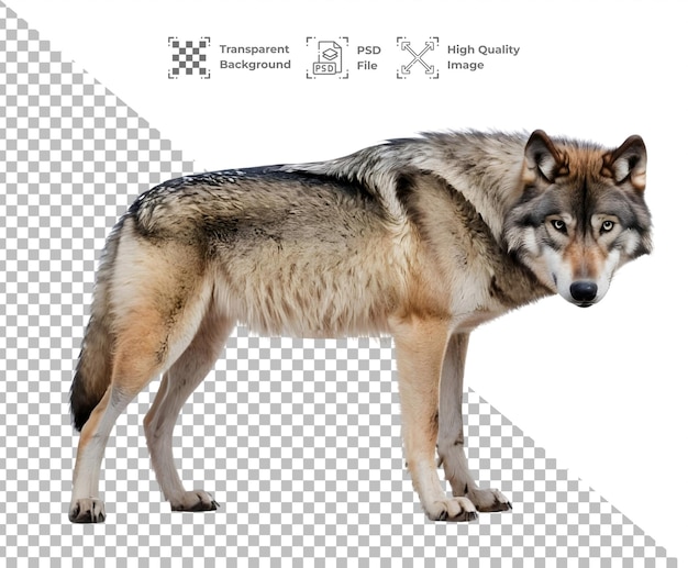 Psd wolf isolated on transparent background