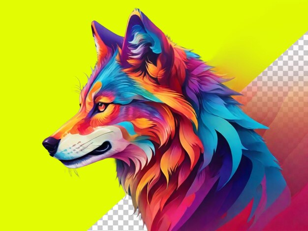 PSD psd of a wolf on transparent background