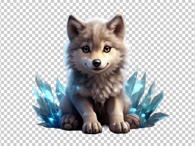 PSD psd of a wolf on transparent background