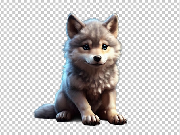 PSD psd of a wolf on transparent background