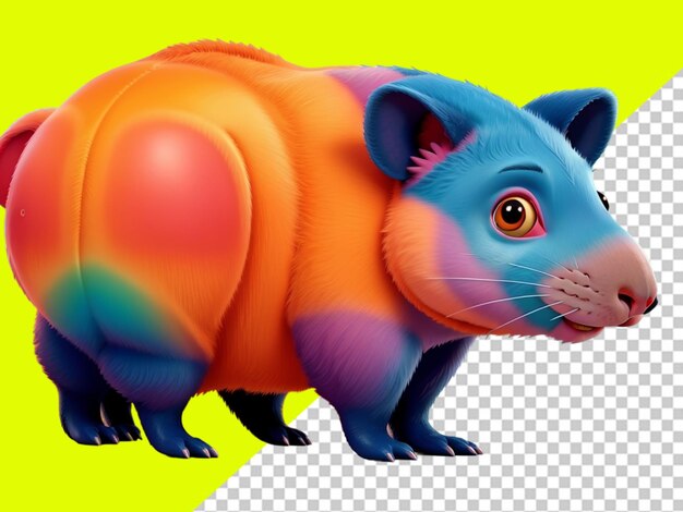 PSD psd of a wombat on transparent background