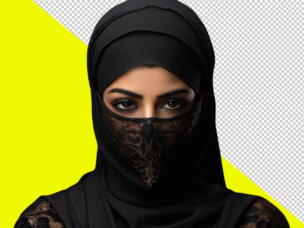 PSD psd of a women in hijab on transparent background