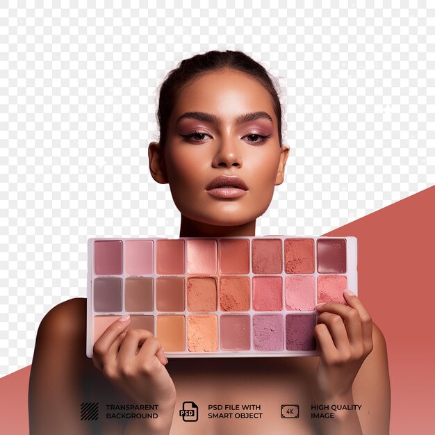 PSD psd women makeup and beauty isolated on transparent background