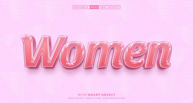 PSD psd women text style effect 03