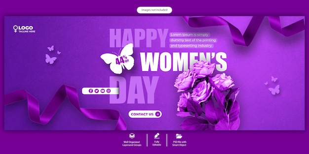 psd womens day social media cover template