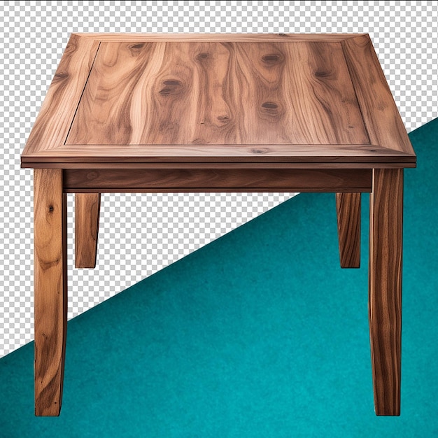 PSD wood desk on transparent background