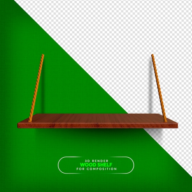 PSD psd wood shelf 3d for composition