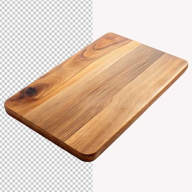 Psd of a wooden board on transparent background